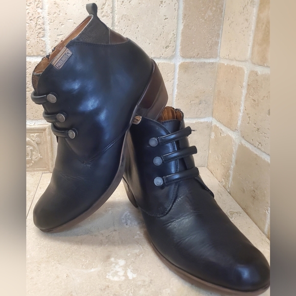 PIKOLINOS Rotterdam Black Leather Ankle Boots Size 7.5 US/38 EU - Picture 12 of 12